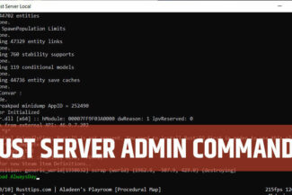 Rust Server Admin Commands